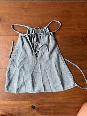CULT GAIA / Steel Blue Linen Knit Top / XS